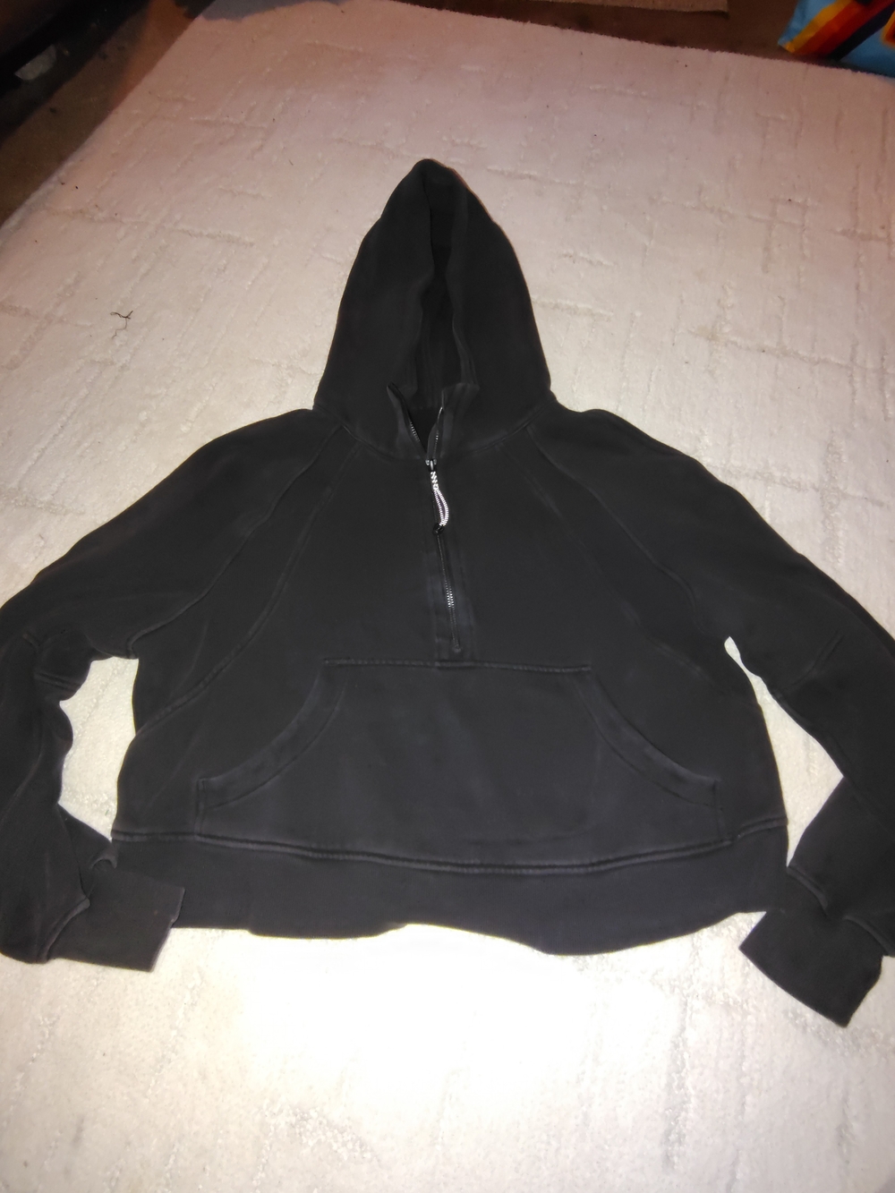 lululemon athletica Black Hooded Half-Zip Pullover
